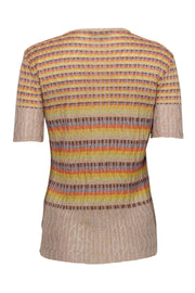Current Boutique-Missoni - Rainbow Knit Short Sleeved Top Sz 10