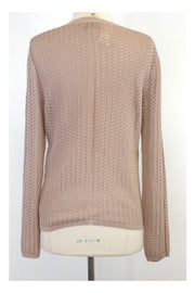 Current Boutique-Missoni - Taupe Knit Cotton Blend Cardigan Sz M