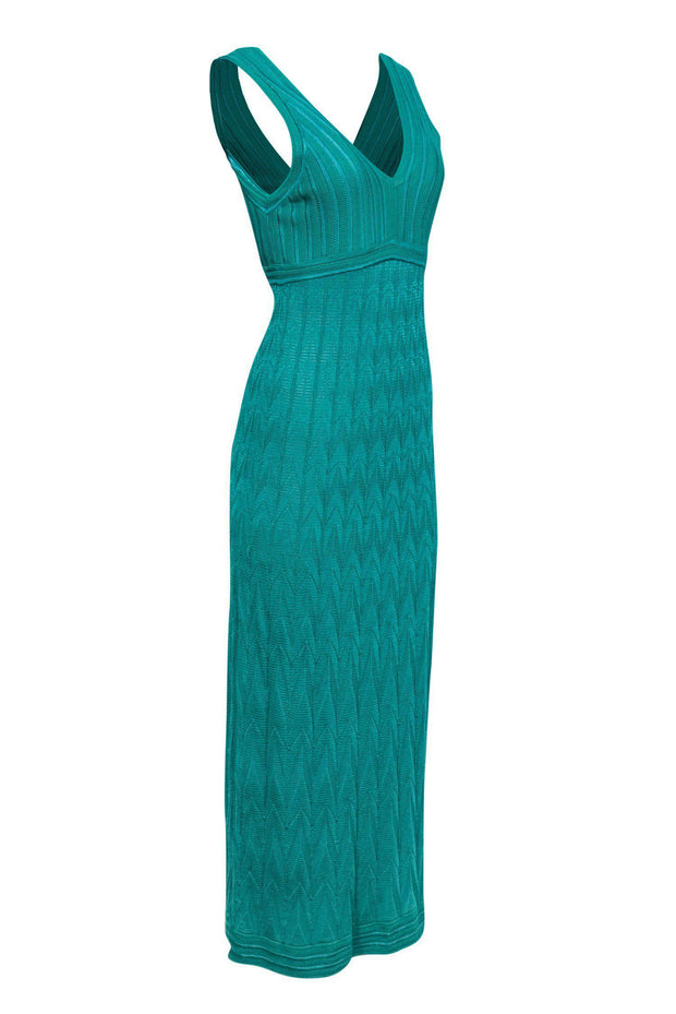 Current Boutique-Missoni - Teal Knit Sleeveless Maxi Dress Sz S