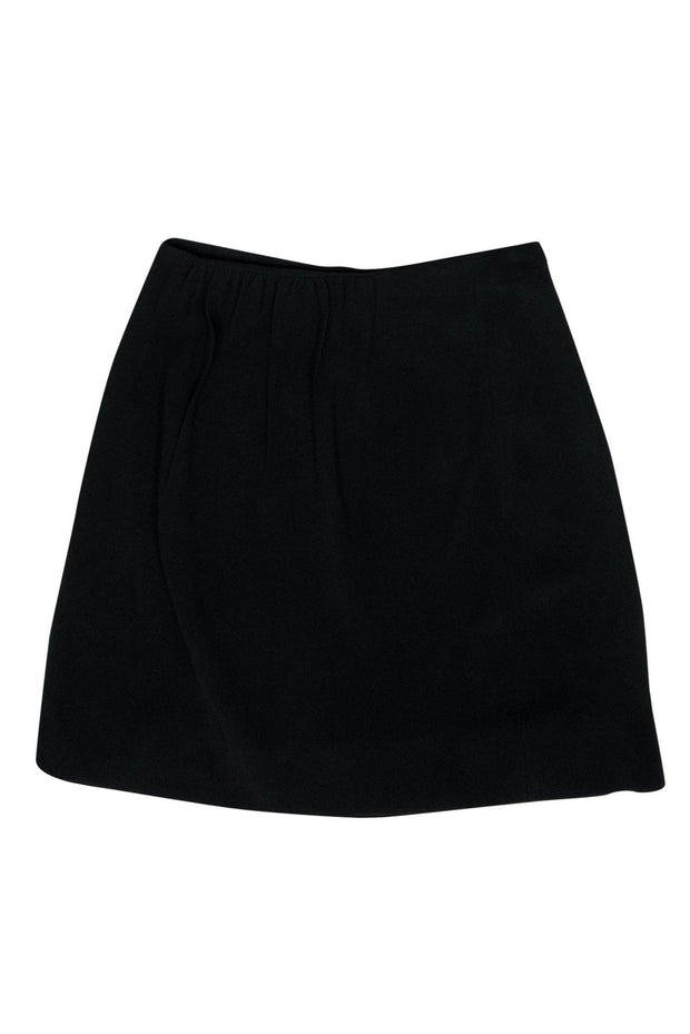 Current Boutique-Miu Miu - Black Back Wrap Miniskirt Sz 4