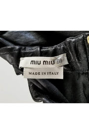 Current Boutique-Miu Miu - Black Leather Nappa Dress Sz 2
