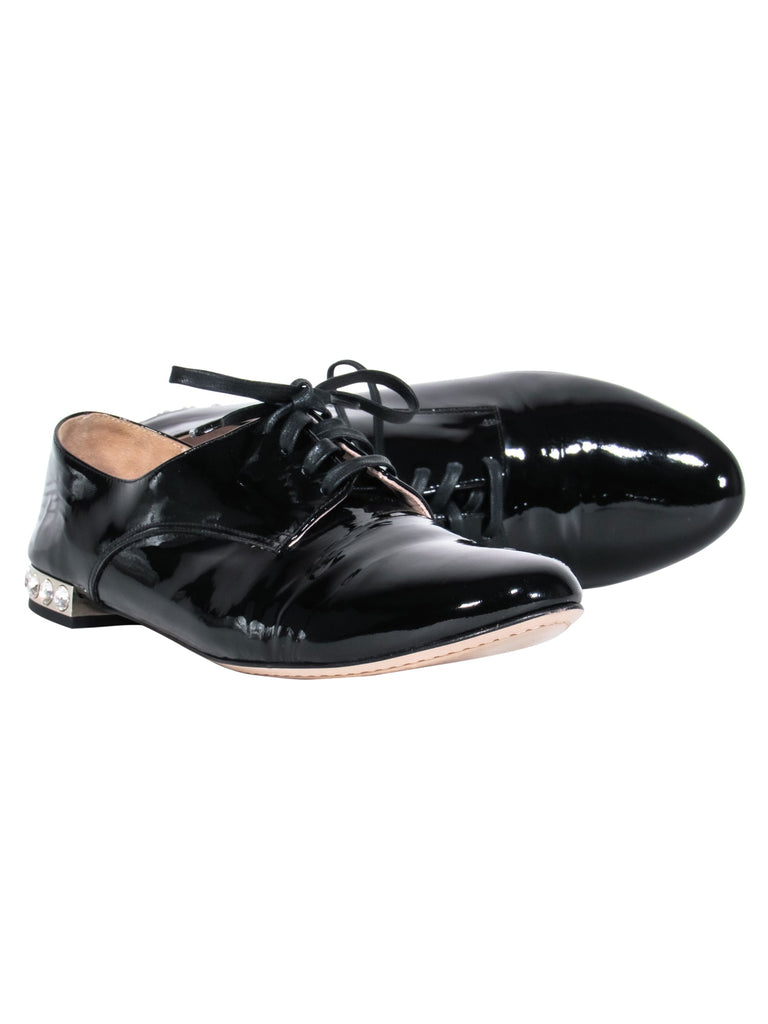 Miu Miu Women's Leather Lace-Up Shoes