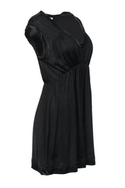 Current Boutique-Miu Miu - Black Silk Mini Empire Waist Dress Sz M