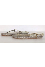 Current Boutique-Miu Miu - Cream Snakeskin Sandals Sz 7.5