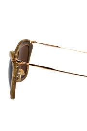 Current Boutique-Miu Miu - Gold Sequin Framed Sunglasses