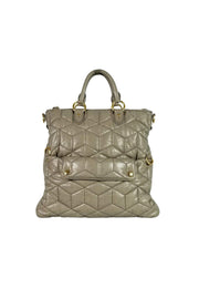 Current Boutique-Miu Miu - Grey Quilted Leather Tote Bag