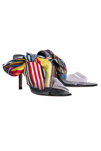 Current Boutique-Monse - Multi Colored Ribbon Strap Heels Sz 7