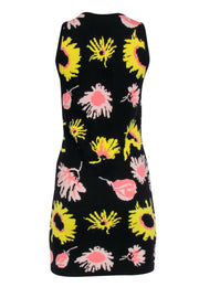 Current Boutique-Moschino - Black, Pink, & Yellow Floral Knit Bodycon Dress Sz 6