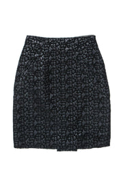Current Boutique-Moschino - Black Textured Metallic Pencil Skirt Sz 8