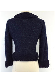 Current Boutique-Moschino - Blue Shimmer Tweed Blazer Sz 8