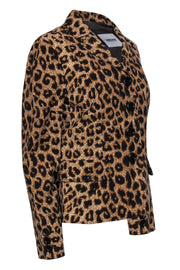 Current Boutique-Moschino Cheap & Chic - Brown & Black Leopard Print Button-Up Blazer Sz M