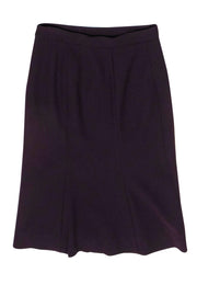 Current Boutique-Moschino Cheap & Chic - Deep Purple Wool Pencil Skirt Sz 8