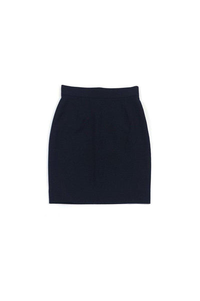 Current Boutique-Moschino Cheap & Chic - Navy Wool Skirt Sz 10