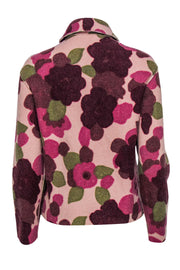 Current Boutique-Moschino Cheap & Chic - Pink & Purple Floral Print Double Breasted Wool Jacket Sz M
