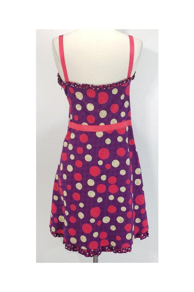 Current Boutique-Moschino - Purple & Pink Cotton Dot Dress Sz L