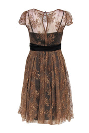 Current Boutique-Moulinette Soeurs - Bronze Lace A-Line Cocktail Dress Sz 4