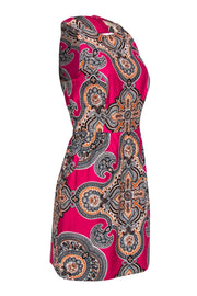 Current Boutique-Moulinette Soeurs - Raspberry Pink & Multicolor Bohemian Print Sheath Dress Sz 6