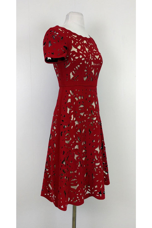 Current Boutique-Moulinette Soeurs - Red Laser Cut Dress Sz 0