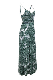 Current Boutique-Moulinette Soeurs by Anthropologie - Green & White Paisley Jersey Maxi Dress Sz S