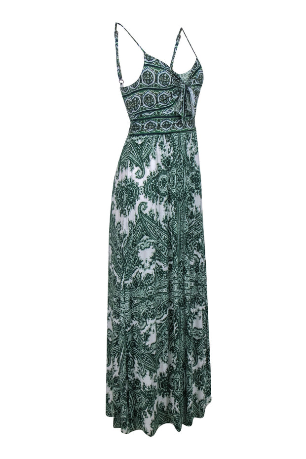 Current Boutique-Moulinette Soeurs by Anthropologie - Green & White Paisley Jersey Maxi Dress Sz S