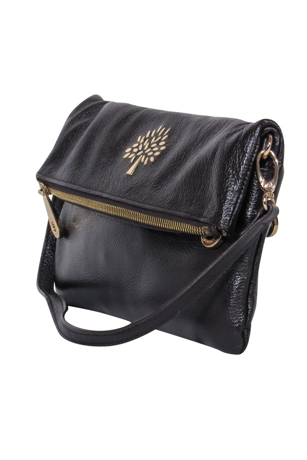 Mulberry Genuine Leather Fold Over Handbag 