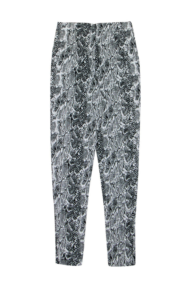 Current Boutique-NBD - Black & White Textured High-Waist Snakeskin Patterned Pants Sz S