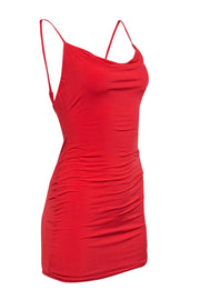 Current Boutique-NBD - Bright Coral Cowl Neck Bodycon Dress Sz XS
