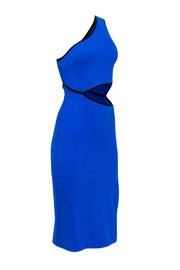 Current Boutique-NBD - Cobalt Blue One-Shoulder Sleeveless Midi Dress w/ Cutout Sz XS