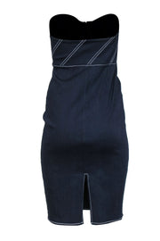 Current Boutique-NBD - Navy Bustier Style Strapless Dress w/ Contrast Stitching Sz S