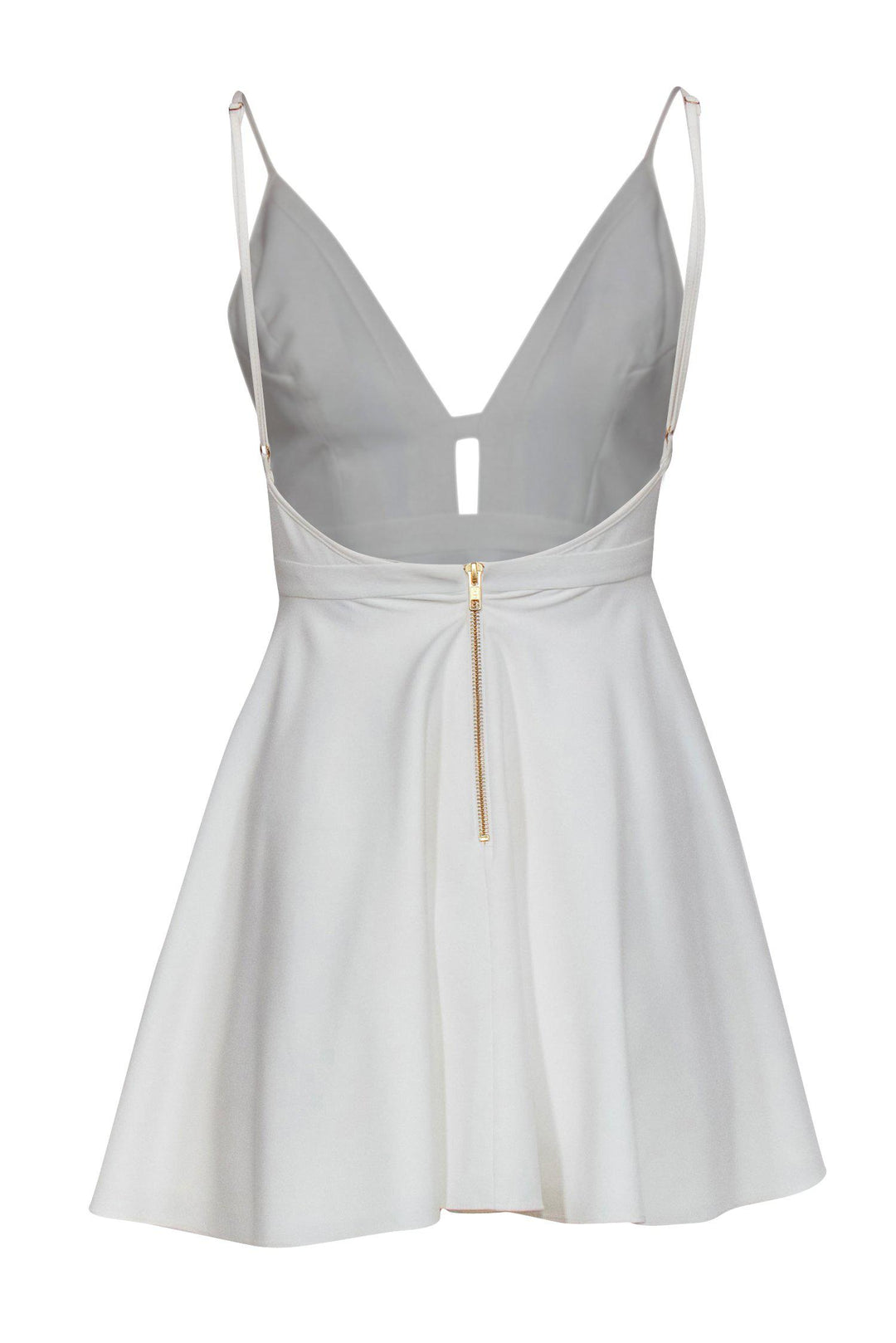 NBD x Naven Twins Cream Plunge A Line Dress Sz XS Current Boutique