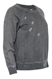 Current Boutique-NSF - Gray Distressed Crewneck Sweatshirt Sz P