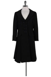 Current Boutique-Nanette Lepore - Black Double Breasted Coat Sz 12