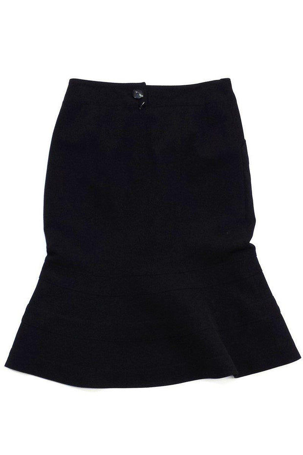 Current Boutique-Nanette Lepore - Black Flared Hemline Skirt Sz 2