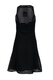 Current Boutique-Nanette Lepore - Black Mesh Netting Sleeveless A-Line Dress Sz 6
