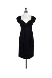 Current Boutique-Nanette Lepore - Black & Navy Brocade Dress Sz 2