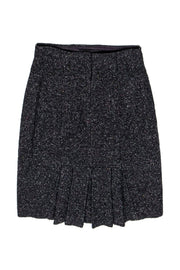 Current Boutique-Nanette Lepore - Black & Purple Tweed Wool Blend Pencil Skirt Sz 2