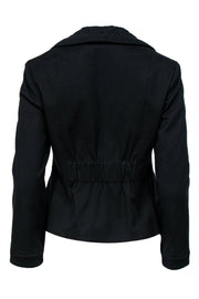 Current Boutique-Nanette Lepore - Black Textured Blazer w/ Accent Buttons Sz 8