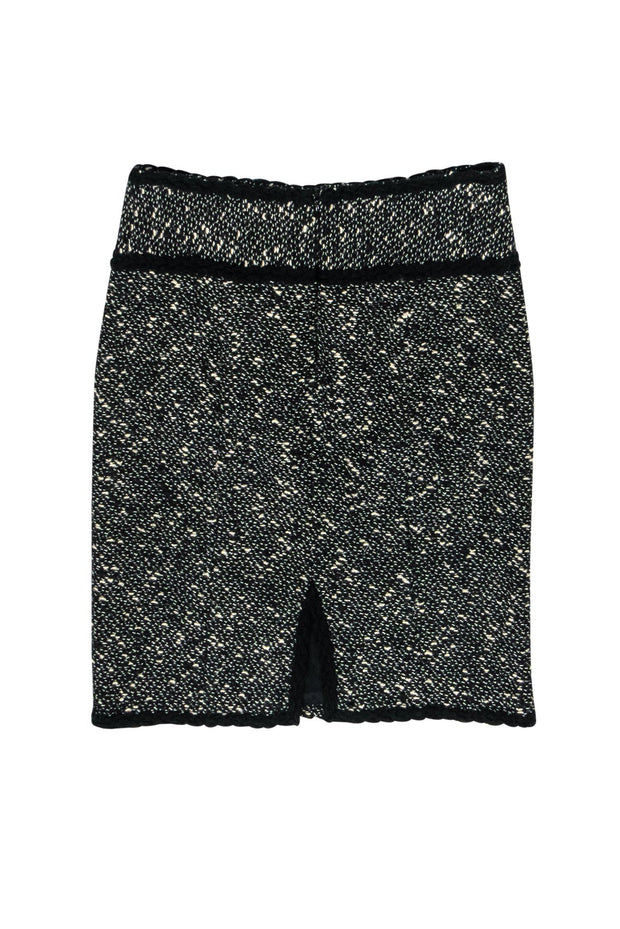 Current Boutique-Nanette Lepore - Black & White Tweed Pencil Skirt Sz 0