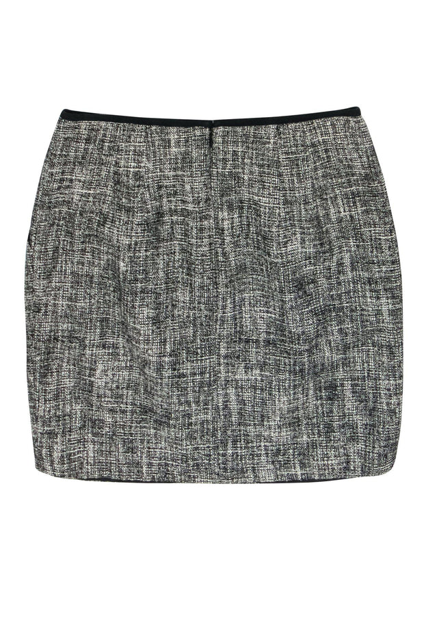 Current Boutique-Nanette Lepore - Black & White Woven Tweed Pocket Skirt Sz 2