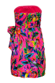 Current Boutique-Nanette Lepore - Bright Tropical Print Faux Strapless Wrap Dress Sz 0