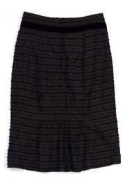 Current Boutique-Nanette Lepore - Brown & Black Satin Skirt Sz 2