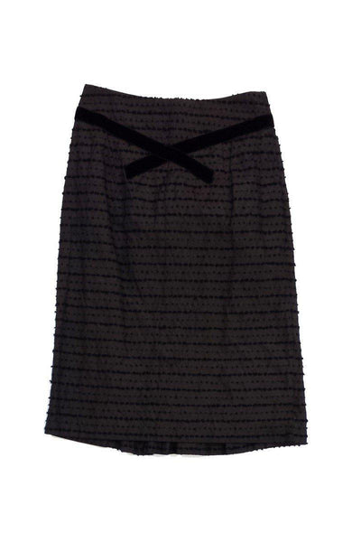 Current Boutique-Nanette Lepore - Brown & Black Satin Skirt Sz 2