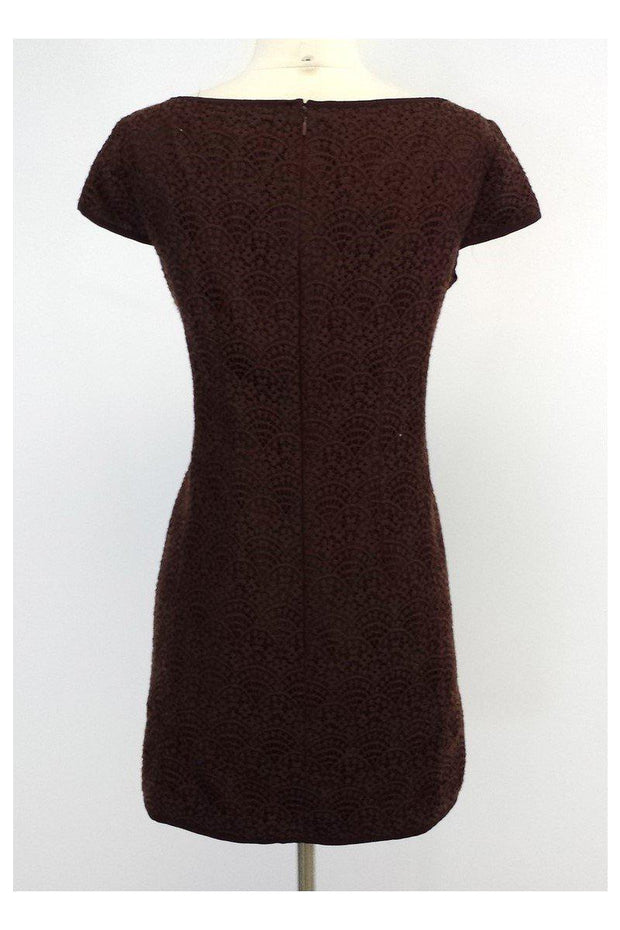Current Boutique-Nanette Lepore - Brown Lace Shift Dress Sz 8