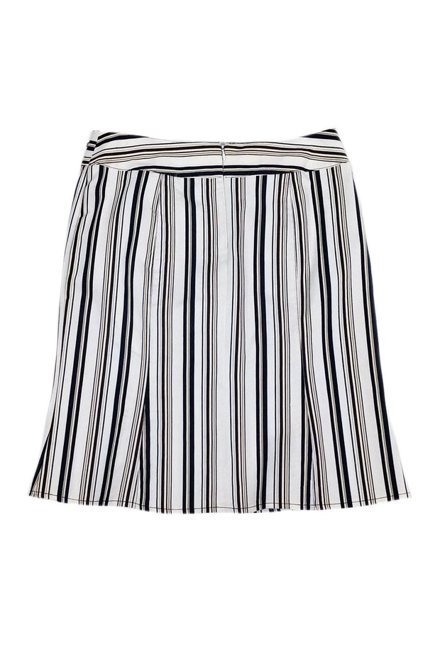 Current Boutique-Nanette Lepore - Brown & Navy Lace-Up Skirt - Sz 4