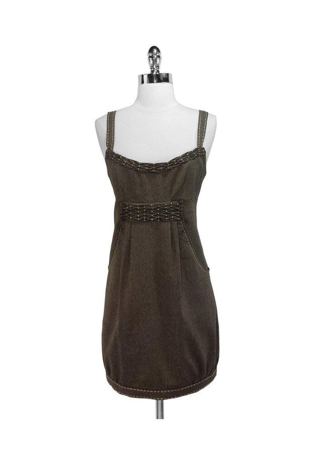 Current Boutique-Nanette Lepore - Brown Plaid Dress Sz 6