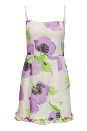 Current Boutique-Nanette Lepore - Cream Floral Print Fit & Flare Dress Sz 2