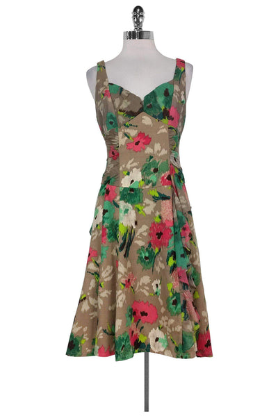 Current Boutique-Nanette Lepore - Floral Ruffle Dress Sz 4