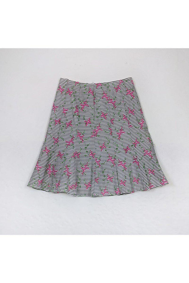 Current Boutique-Nanette Lepore - Floral Striped Skirt Sz 2