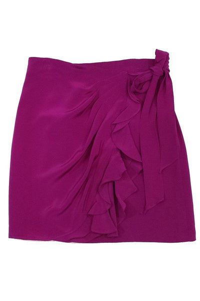 Current Boutique-Nanette Lepore - Fuchsia Silk Skirt Sz 2