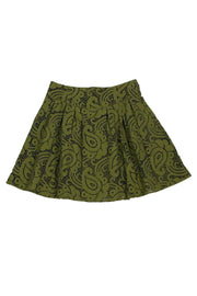 Current Boutique-Nanette Lepore - Green Lace Flared Skirt Sz 10